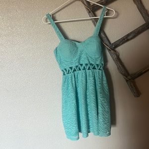 Material girl turquoise dress
